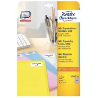 Avery Zweckform AVERY Mini Etiketten L7658-25 Permanent klevend A4 Wit 25,4 x 10 mm 25 Vellen à 189 Etiketten