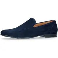 Manfield suède loafers donkerblauw Heren | Maat: 47