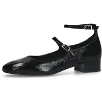 Manfield Ballerina met riempjes zwart