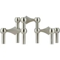 STOFF Nagel kandelaar 3-pack Geborsteld chroom