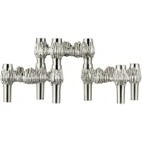 STOFF Nagel Quist kandelaar 3-pack Geborsteld chroom