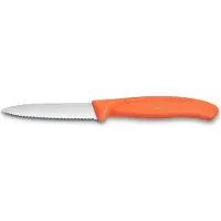 Victorinox Swiss Classic 6.7699.2C1 Straight/Wavy, Orange, set van 2 groentemesjes, 8 cm