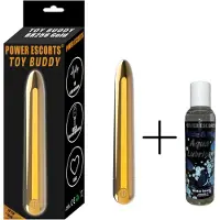 Power Escorts Toy Buddy Bullet Vibrator - Incl. Glijmiddel - 18 cm