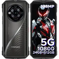 Doogee S118 Pro 5G - Robuuste Smartphone - Robuuste Telefoon - 32GB RAM + 512GB ROM (2TB/TF) - 10800 mAh/33W - 6,6 inch 120Hz - 108 MP + 20 MP Nachtzicht - Dual SIM 5G - GPS - NFC - Zwart