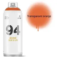 Montana Colors MTN94 Transparant Oranje spuitverf - 400ml lage druk en matte afwerking