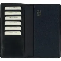 Brepols Agenda 2026 + lederden omslag - 6-talig - A6 agenda - liggend - Leder - MGPcards - 18.5 x 9.5 cm - Navy & Blauw