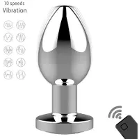 Power Escorts Remote Metalen Plug met Afstandsbediening – bo-22-00043