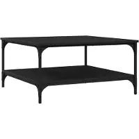 vidaXL Salontafel Zwart eiken 80 x 80 x 40 cm Bewerkt hout