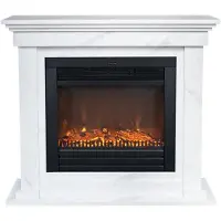 Xaralyn Elektrische haard - Flex ELU-ML - marmerlook - 1400 Watt verwarming - met afstandsbediening - haardombouw inclusief inbouwhaard - schouw