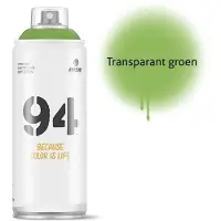 Montana Colors MTN94 Transparant Groene spuitverf - 400ml lage druk en matte afwerking