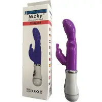 Power Escorts Nicky G Spot Rabbit Vibrator - Tarzan - Paars