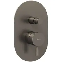 Ravak Espirit - Inbouwkraan, voor 2 functies, met behuizing, geborsteld grafiet X070321