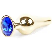 Power Escorts - Butt plug - Goud - Anaal plug - Donkerblauw