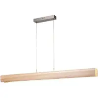 Brilliant Hanglamp Monterra, dimbaar, hout licht, Woon-/ Eetkamer, Hout