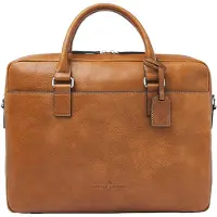Castelijn & beerens Peter Aktentas RFID-bescherming Leder 40 cm Laptopvak bruin