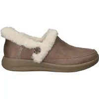 SKECHERS Cozy Escape Textiel Dames Taupe Pantoffels