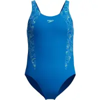 Speedo Hyperboom Splice Swimsuit Blauw 5-6 Years Meisje