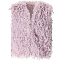 Nono Meisjes Blazers Kath Long Hair Fur Gilet - Lila - Maat 158/164