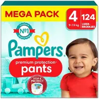Pampers 4x Premium Protection Luierbroekjes Maat 4 (9-15kg) 31 Stuks