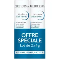 Bioderma Atoderm Lip Stick - Ultra-Moisturizing voor droge lippen - 2 x 4 g