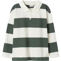 Name it Shirt olijfgroen / wit