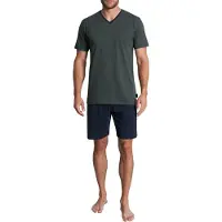 Tom Tailor Pyjama kort donkerblauw / kaki