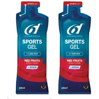 6D Sports Nutrition Sports Gel - Red Fruits 2x6x45 ml Gel