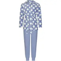 Pastunette - Huispak - Blue Fog - Fleece - Blauw/Wit - Maat 42