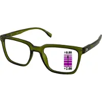 Vista Bonita Leesbril Cubo XL progressief-Army Green-+2.00