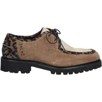 Floris van Bommel Veterschoen 'Selsi 04' beige / donkerbruin / taupe