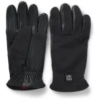 HUGO Hybride handschoenen van technisch materiaal en leer