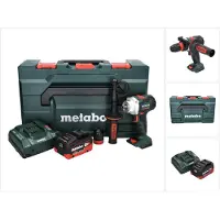 Metabo Boormachine + slagboor, BS 18 LTX BL Q I Accuboormachine 18 V 130 Nm Brushless + 1x oplaadbare accu 8.0 Ah + lader + meta (Oplaadbare batterij)