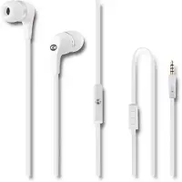 Qoltec Écouteurs + microphone blanc 50801