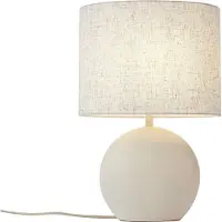 QAZQA Japandi tafellamp beige met linnen kap - Timo