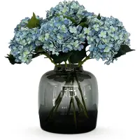 Everspring Kunstbloemen - Hortensia bloem blauw x 8 - 52cm