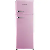HELVETIA Retro Koelvriescombinatie HRDPER206EP1 - Rétro Rose - 144 cm Hoog - 4ster Vriezer - Vintage - 206 Liter