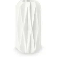 Vt wonen Vaas vtwonen Porcelain 3D Print Diamond White 15 x 29,5 cm