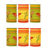 Boland Lampionnen Mexico - 12x stuks - mexicaans thema - fiesta - versiering