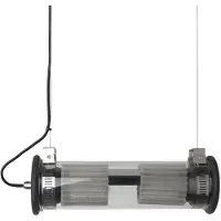 DCW éditions In The Tube 100-350 Hanglamp Horizontal | Silver | Silver Mesh | Black