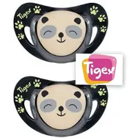 Tigex fopspen, 2 stuks, Smart Night- Physio, panda 0-6 maanden