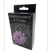 Power Escorts Cock Driller Studded Cockring - 2 Pack - BR72
