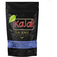 Kajal Butterfly Blue Pea Flower Thee - 100% Natuurlijke Kruidenthee | Rijk aan Antioxidanten, Ondersteunt Gewichtsverlies & Bloedsuiker | 12 Maanden Houdbaar Met Sticker