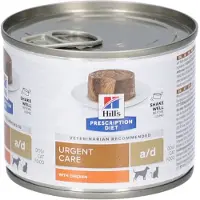 Hill's Pet Nutrition Prescription Diet Honden- en Kattenvoer Nat Urgent Care a/d Kip 12 x 200 gr