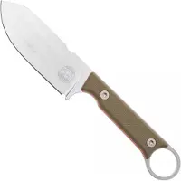 White River Knives White River Firecraft 3.5 Pro, Stonewashed Magnacut, Green G10, survivalmes, Kydex schede met firesteel