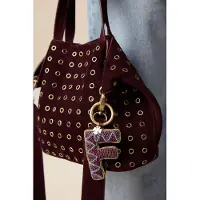 Sissy-Boy Donkerrode bag charm letter F