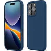 Kwmobile telefoonhoesje geschikt voor Apple iPhone 16 Pro Max - Hoesje met siliconen coating - Smartphone case in marineblauw