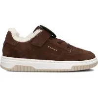 Nubikk Basket Teddy Jr gevoerde suède sneakers donkerbruin Effen - maat 32