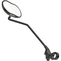 Ergotec Spiegel M-88LV lange arm 111 x 52 mm aluminium - zwart gezandstraald