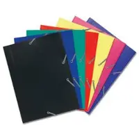 Exacompta 30x Elastomap 3 kleppen ondoorschijnende PP 4/10de - A4 - Blauw - 55902E