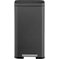 EKO - Madison Pedaalemmer 30 liter - Stainless Steel Plastic - zwart - Prullenbak